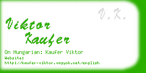 viktor kaufer business card